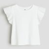 Kids H&M Tops | Buy H&M Girls Pure Cotton Jersey Top With Broderie Anglaise - Apparel For Girls