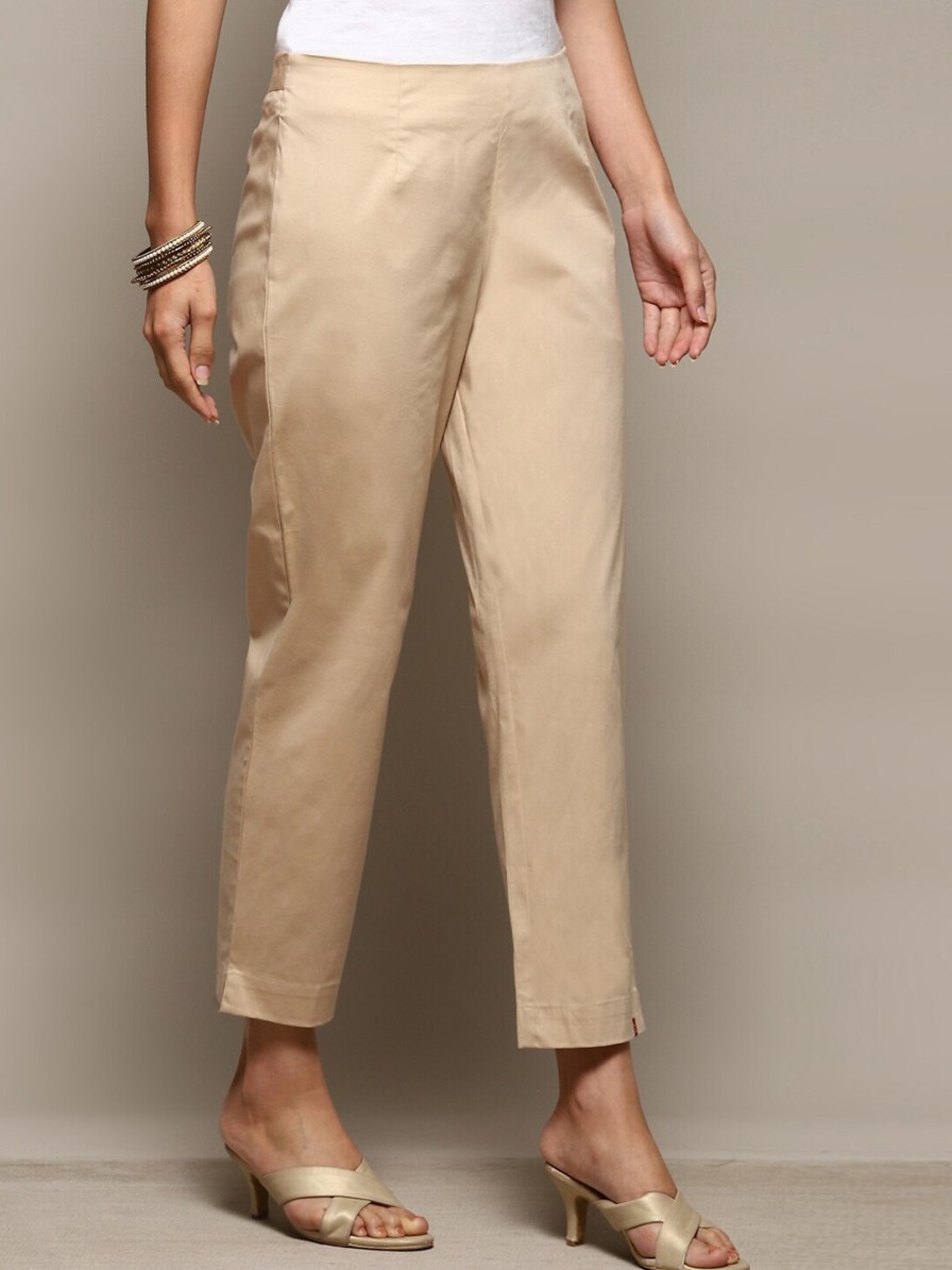 Women Biba Trousers & Capris | Buy Biba Women Relaxed Cotton Trouser - Apparel For Women