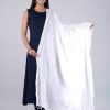 Women HERE&NOW Dupattas & Shawls | Buy Here&Now White Cotton Dupatta With Tassel - Apparel For Women