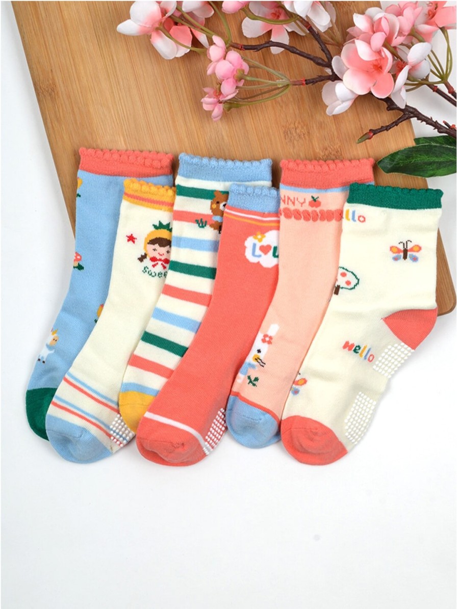 Kids FOOTPRINTS Socks | Buy Footprints Kids Set Of 6 Patterned Above Ankle Length Socks - Accessories For Unisex Kids