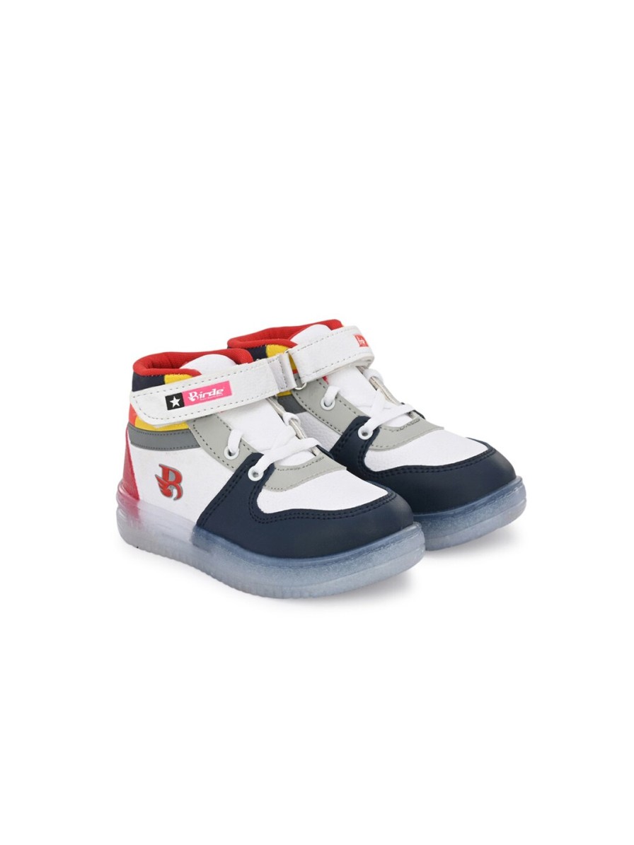 Kids BIRDE Casual Shoes | Buy Birde Boys Colourblocked Led Lightweight Mid Top Sneakers - Footwear For Boys