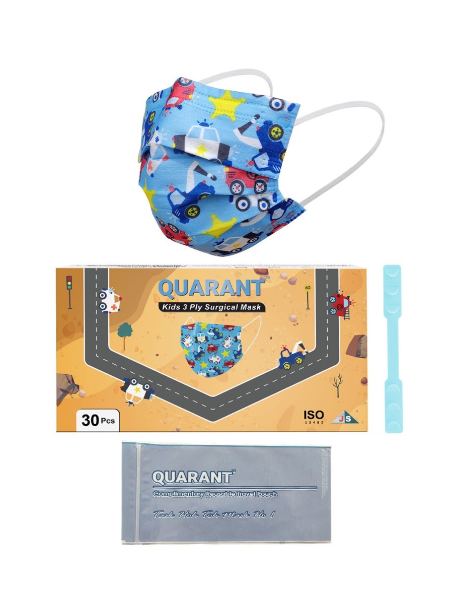 Kids QUARANT Masks & Protective Gears | Buy Quarant Pack Of 30 Printed 3 Ply Kids Surgical Face Mask - Accessories For Unisex Kids