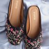 Women Kiana Flats | Buy Kiana Women Black Ethnic Flats - Footwear For Women