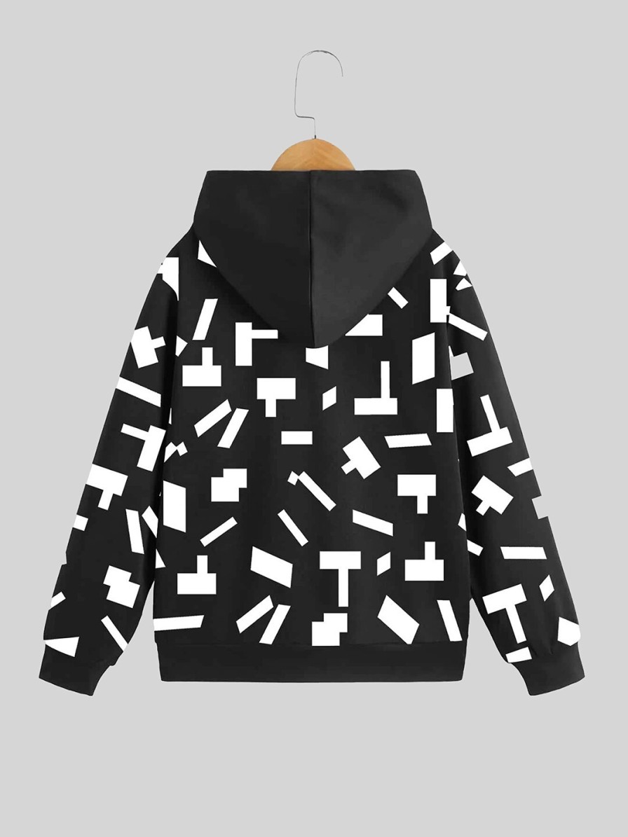 Kids BAESD Jacket, Sweater & Sweatshirts | Buy Baesd Boys Abstract Printed Hooded Regular Long Sleeves Cotton Sweatshirt - Apparel For Boys