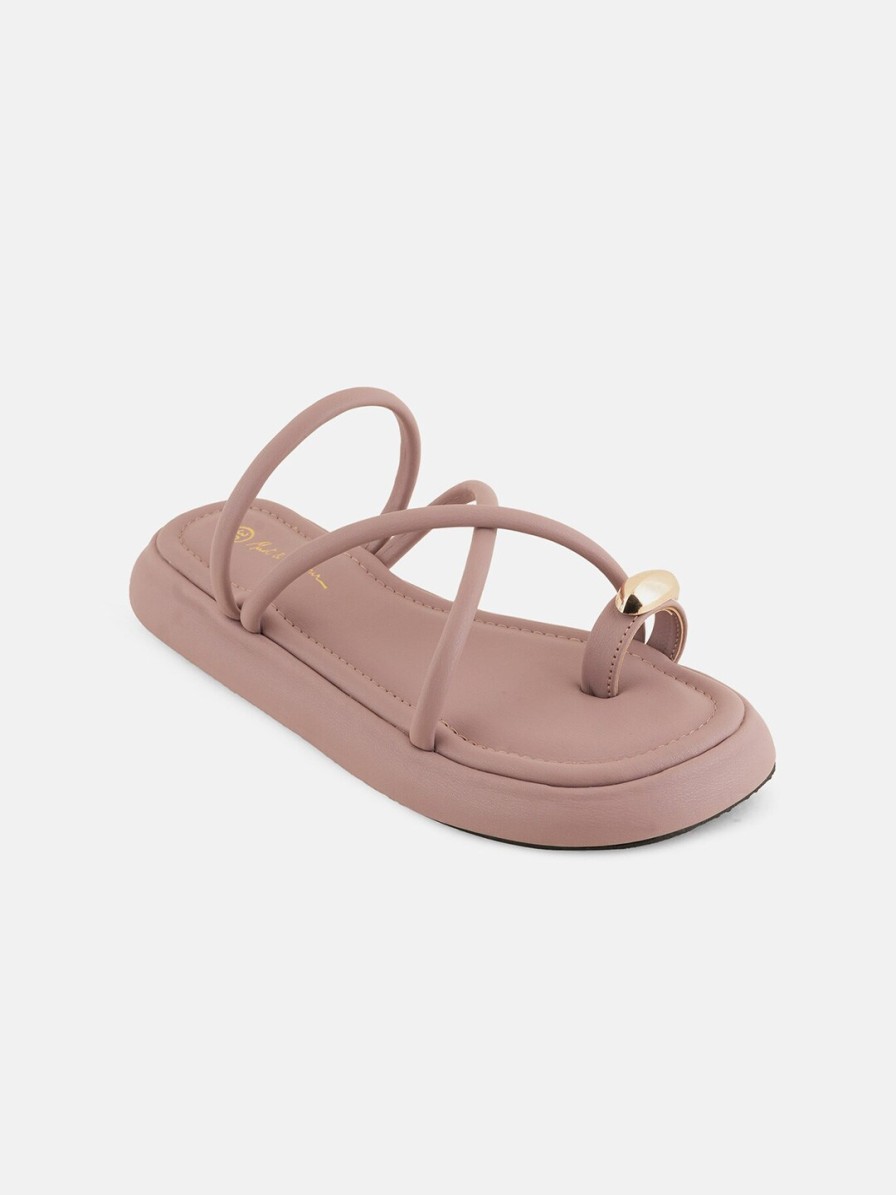 Women Mast & Harbour Heels | Buy Mast & Harbour Mauve One Toe Flatform Heels - Footwear For Women