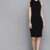 Women SASSAFRAS Dresses | Buy Sassafras Black High Neck Sleeveless Bodycon - Apparel For Women