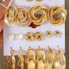 Women Shining Diva Fashion Earrings | Buy Shining Diva Fashion Set Of 11 Gold Plated Contemporary Studs Earrings - Accessories For Women