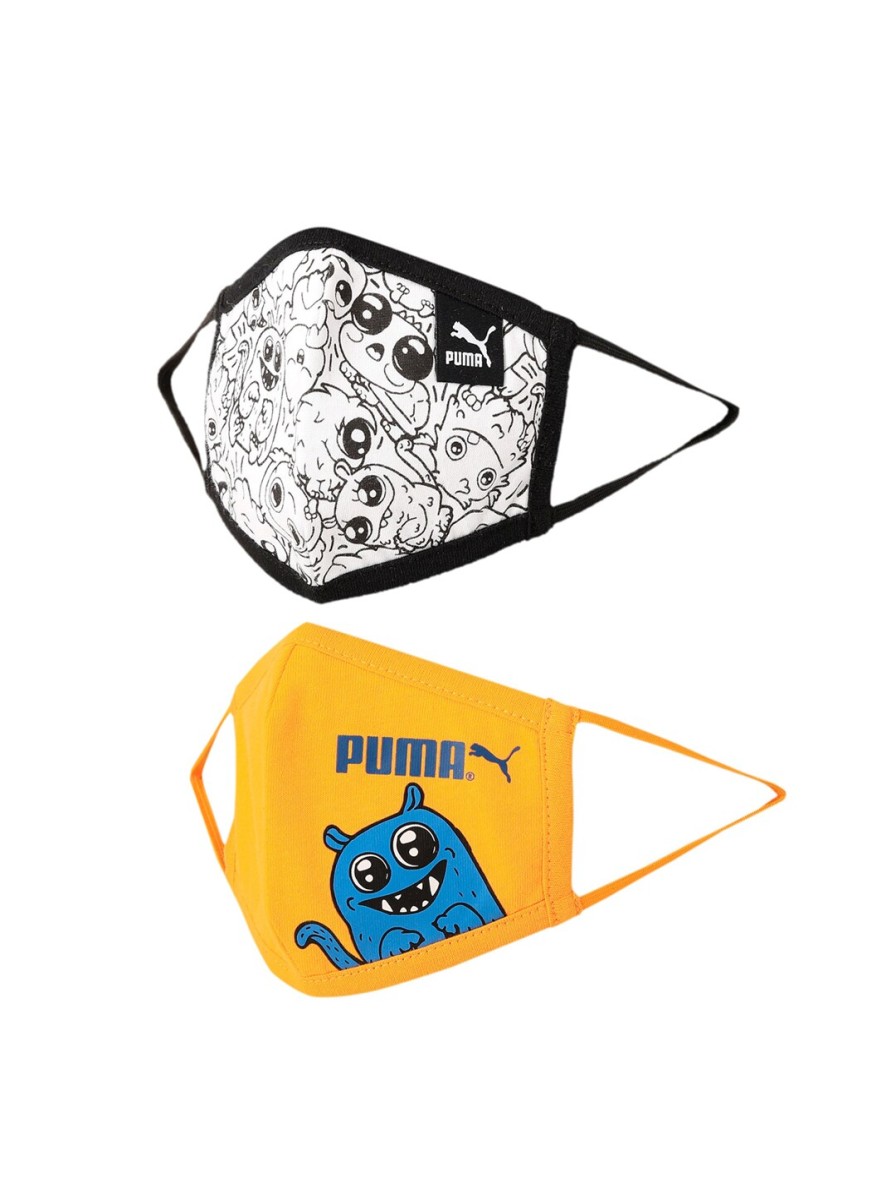 Kids Puma Masks & Protective Gears | Buy Puma Kids Pack Of 2 Printed 5 Ply Reusable Cotton Protective Outdoor Face Masks - Accessories For Unisex Kids