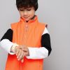 Kids HERE&NOW Jacket, Sweater & Sweatshirts | Buy Here&Now Boys Orange Solid Reversible Bomber Jacket - Apparel For Boys