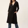 Women Alsace Lorraine Paris Jackets & Coats | Buy Alsace Lorraine Paris Women Black Longline Trench Coat - Apparel For Women