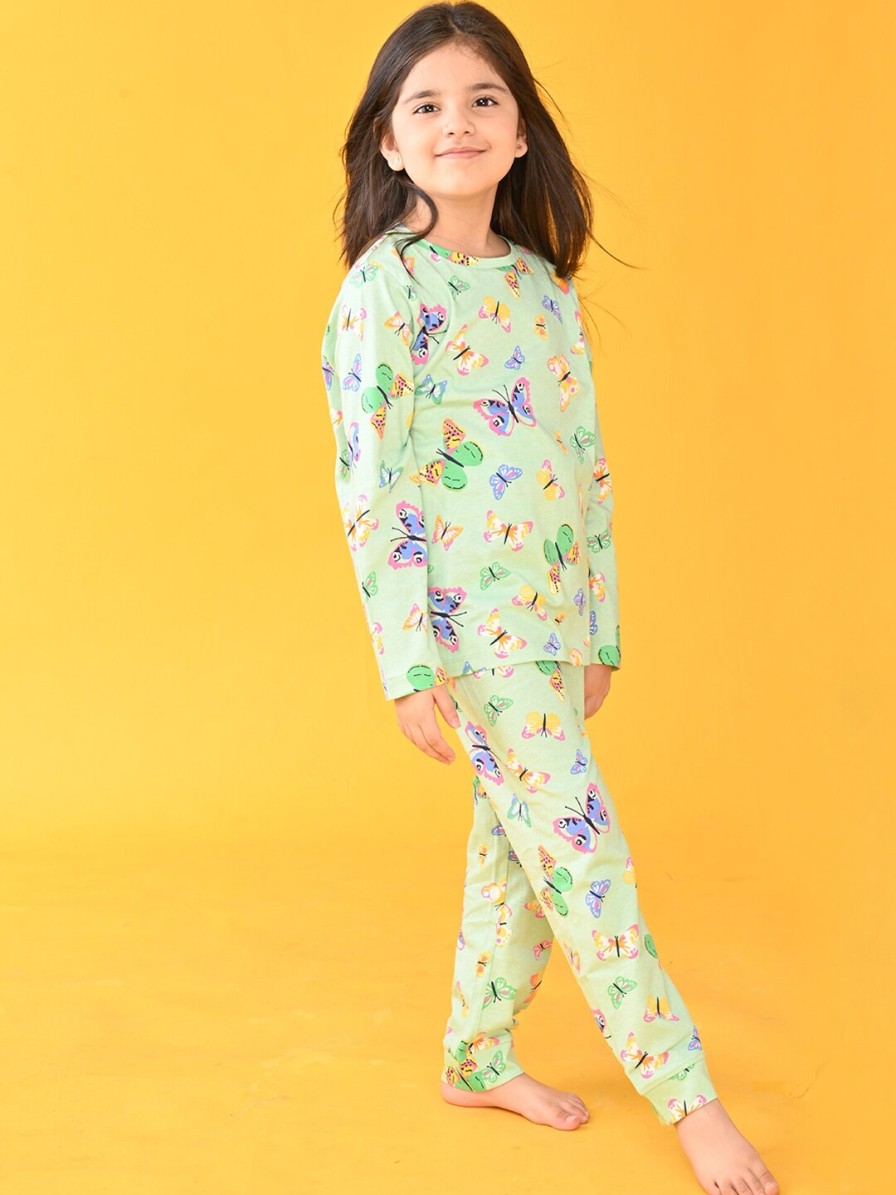 Kids Anthrilo Nightwear & Loungewear | Buy Anthrilo Girls Pack Of 2 Conversational Printed Pure Cotton Night Suit - Apparel For Girls