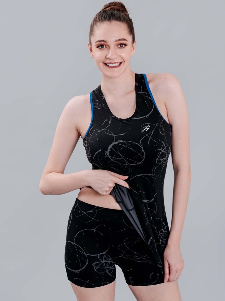 Women Keepfit Swimwear | Buy Keepfit Abstract Printed Round Neck Swim Set - Apparel For Women