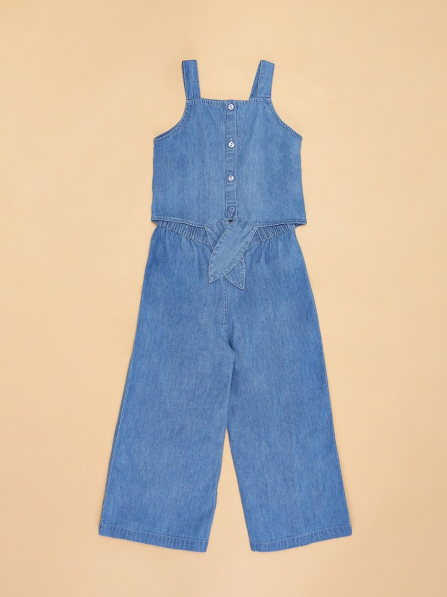 Kids YU by Pantaloons Dungarees & Jumpsuits | Buy Yu By Pantaloons Shoulder Straps Pure Cotton Basic Jumpsuit - Apparel For Girls