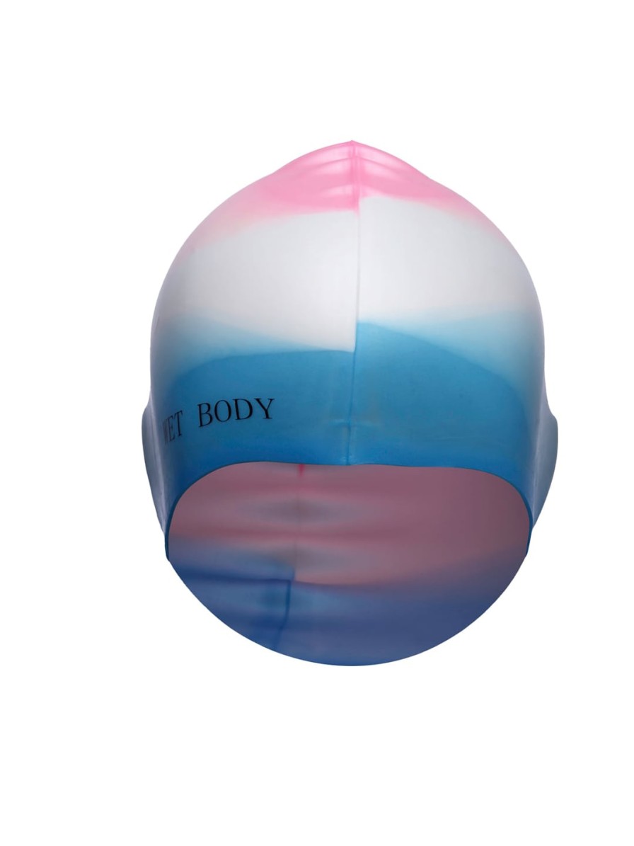 Men CUKOO Swimwear | Buy Cukoo Pink & Blue Solid Silicon Swimming Cap - Sporting Goods For Unisex