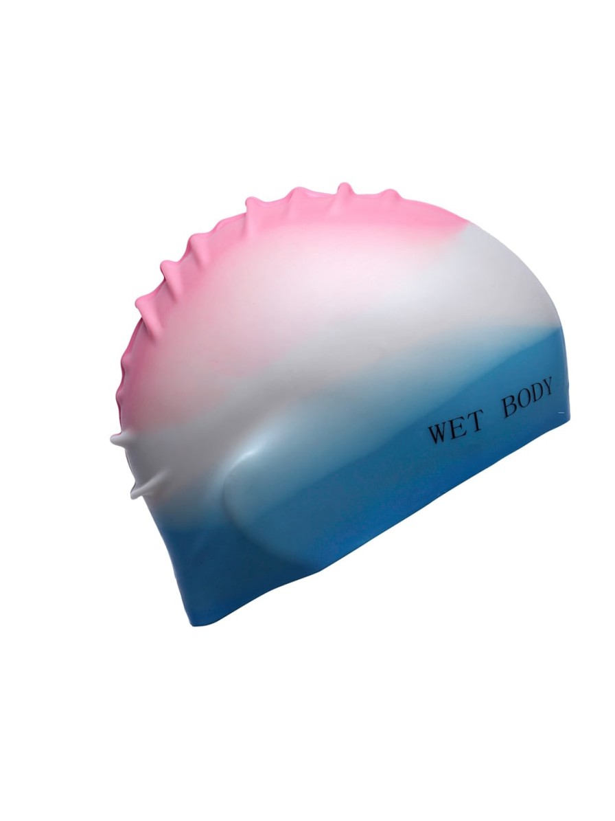 Men CUKOO Swimwear | Buy Cukoo Pink & Blue Solid Silicon Swimming Cap - Sporting Goods For Unisex