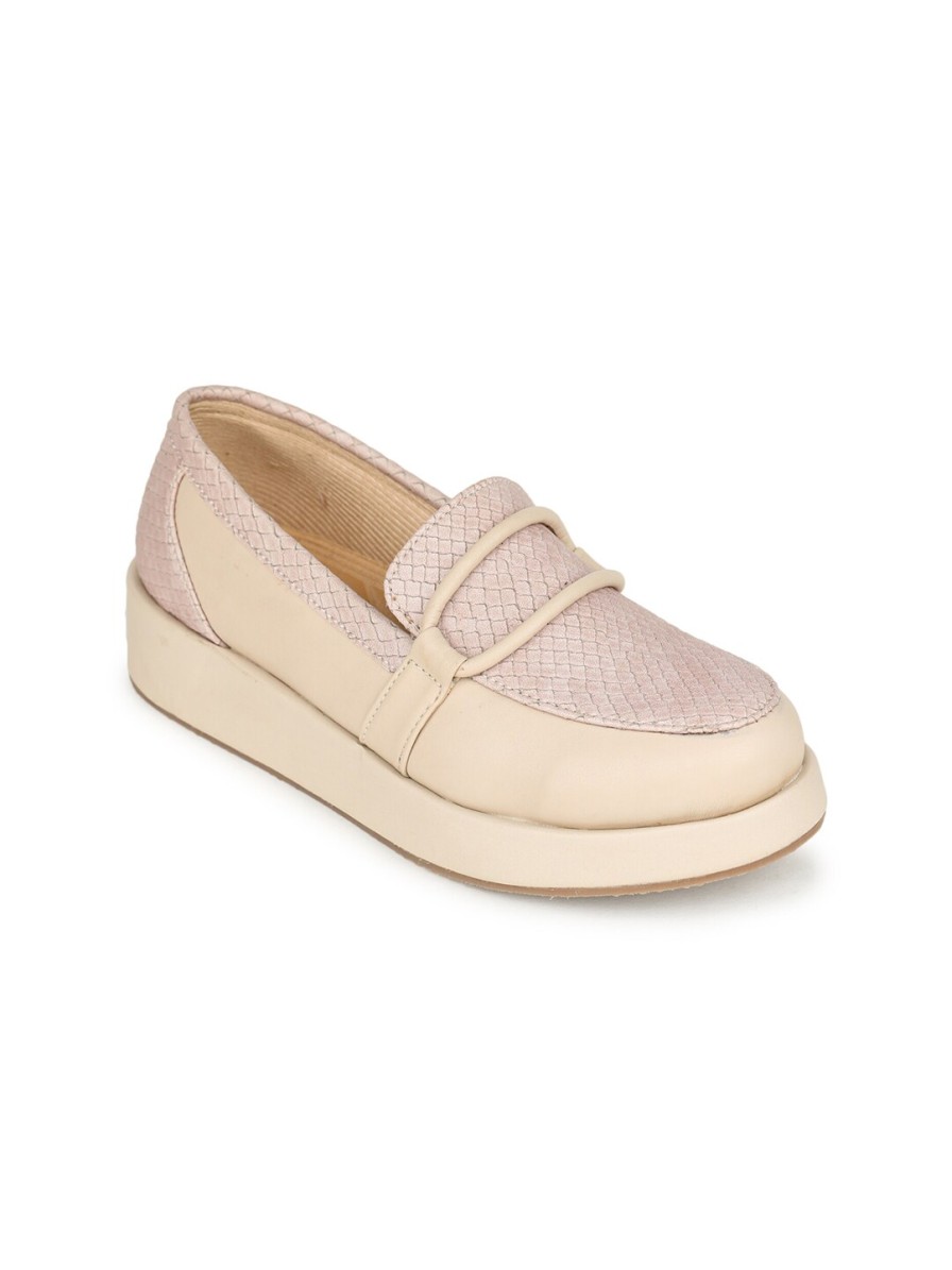 Women Shezone Casual Shoes | Buy Shezone Women Textured Lightweight Heeled Loafers - Footwear For Women