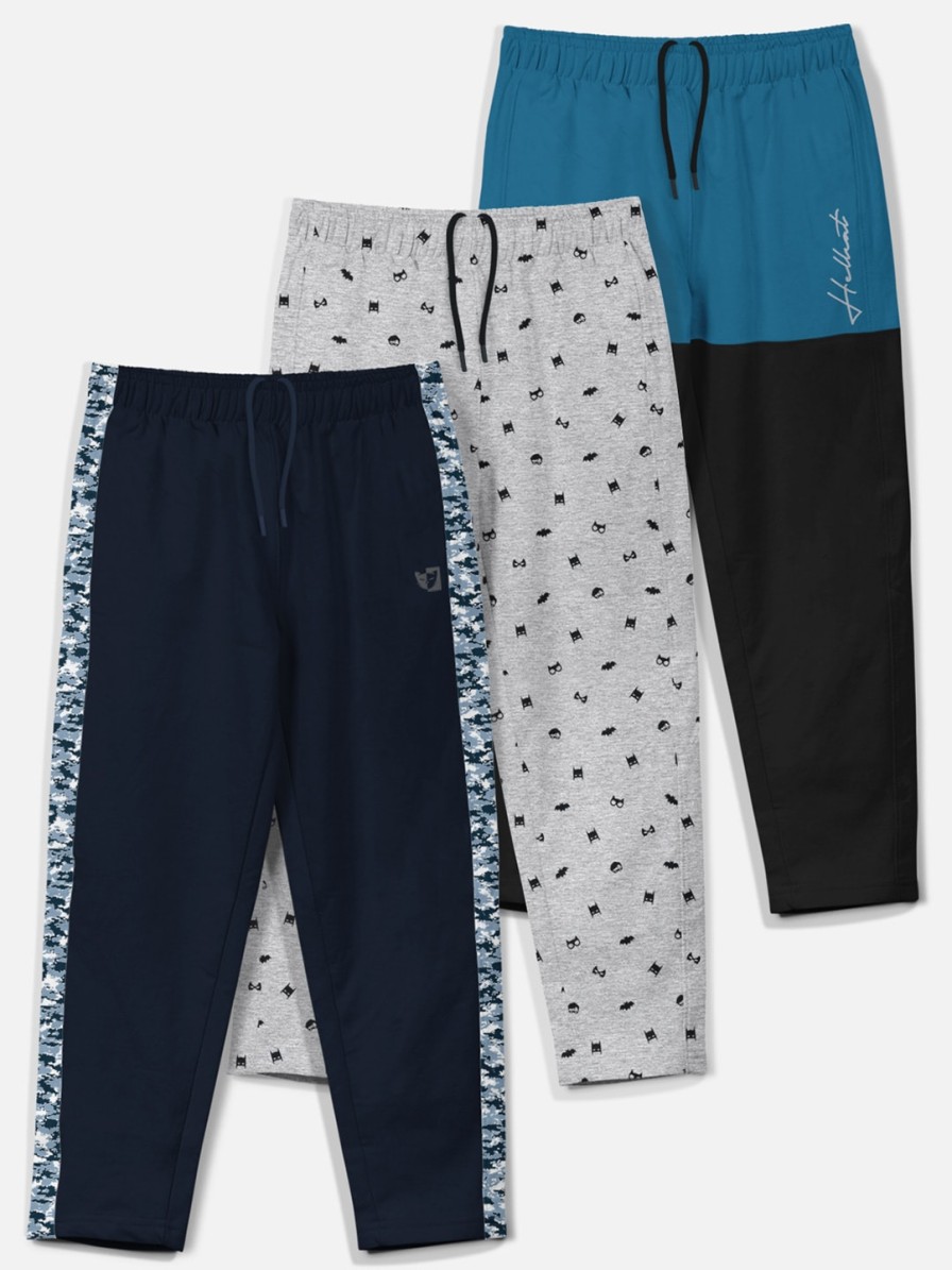 Kids HELLCAT Track Pants & Pyjamas | Buy Hellcat Boys Pack Of 3 Conversational Printed Track Pants - Apparel For Boys