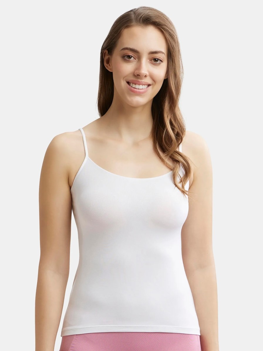 Women JocBest Camisoles & Thermals | Buy Jockey Women White Solid Camisole 1805 0105 - Apparel For Women