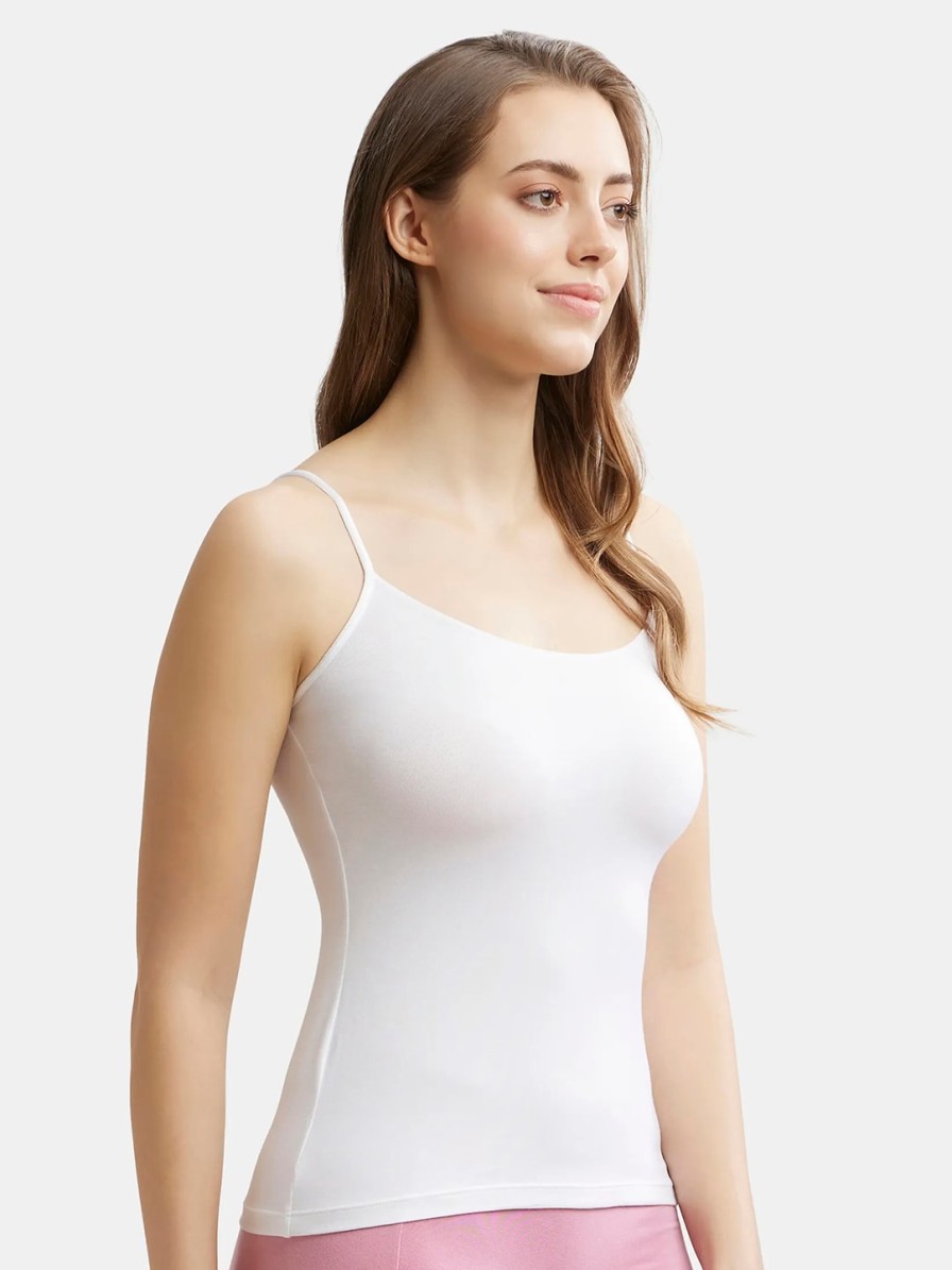 Women JocBest Camisoles & Thermals | Buy Jockey Women White Solid Camisole 1805 0105 - Apparel For Women