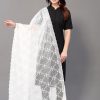 Women Satrani Dupattas & Shawls | Buy Satrani White Ethnic Motifs Embroidered Dupatta - Apparel For Women