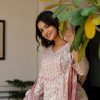 Women Anouk Kurtas & Suits | Buy Anouk White Floral Printed Straight Pure Cotton Kurta With Palazzos & Dupatta - Apparel For Women