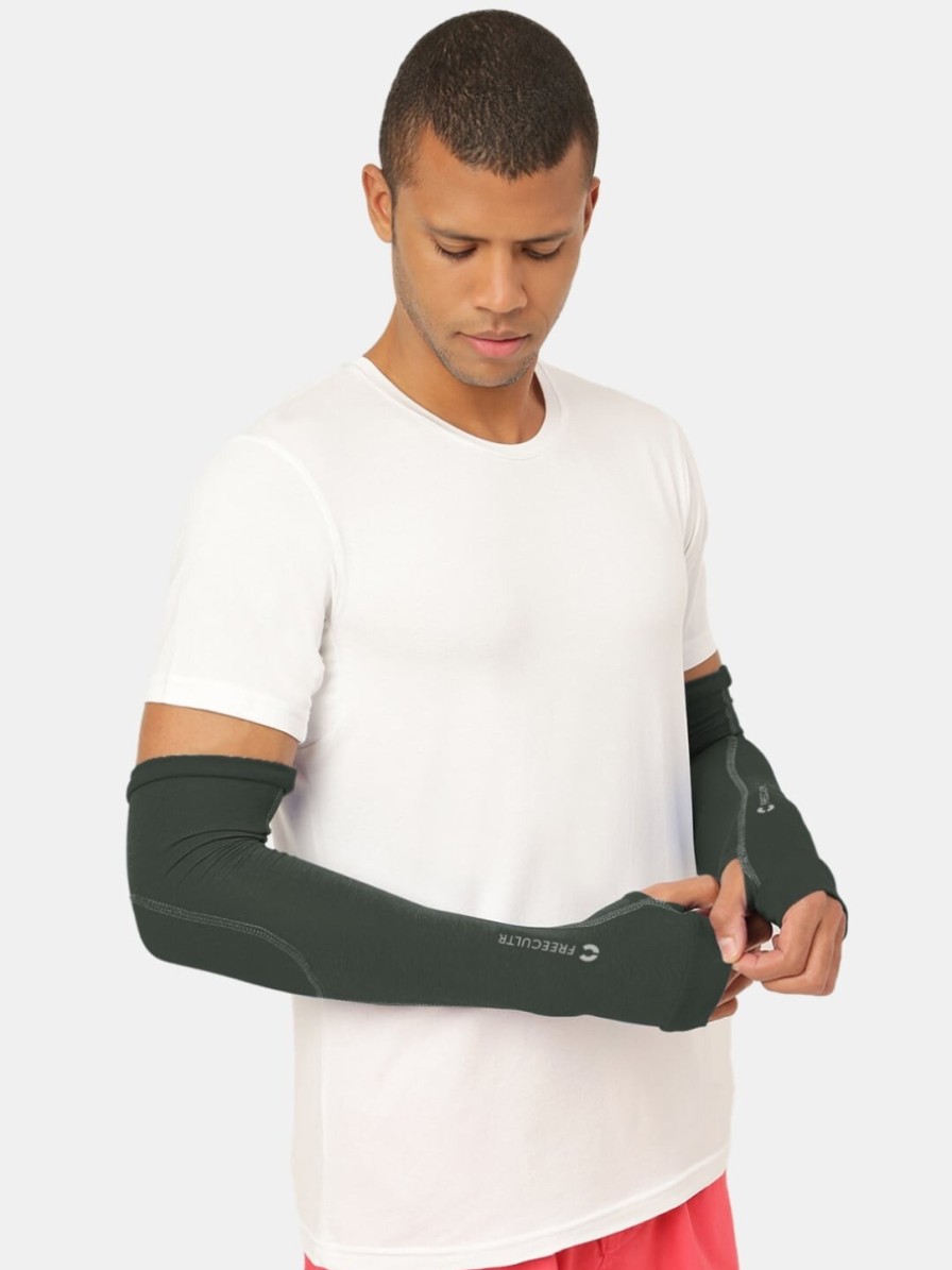 Men FREECULTR Mufflers, Scarves & Gloves | Buy Freecultr Bamboo Antibacterial Arm Sleeves With Built Glove - Accessories For Unisex