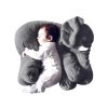 Kids DearJoy Soft Toys | Buy Dearjoy Kids Grey & White Cotton Elephant Shaped Baby Pillow Toy - Toys And Games For Unisex Kids