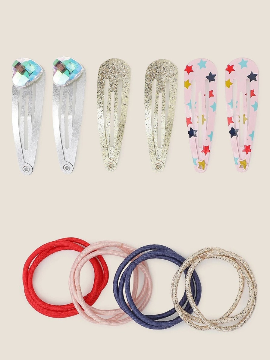 Kids Marks & Spencer Jewellery & Hair Accessory | Buy Marks & Spencer Girls Set Of 7 Ponytail Holders & Tic Tac Hair Clips - Accessories For Girls