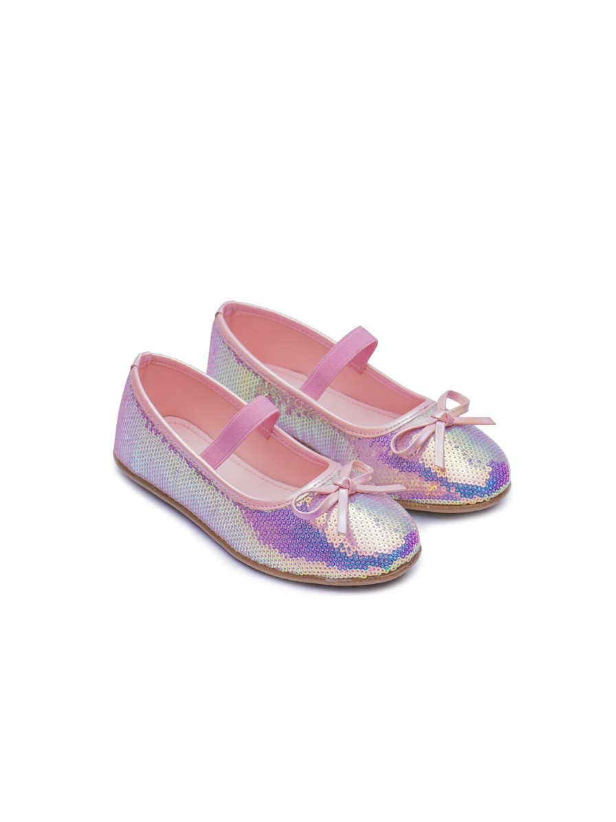 Kids BOYZ N GALZ Flats | Buy Boyz N Galz Girls Embellished Party Ballerinas With Bows - Footwear For Girls