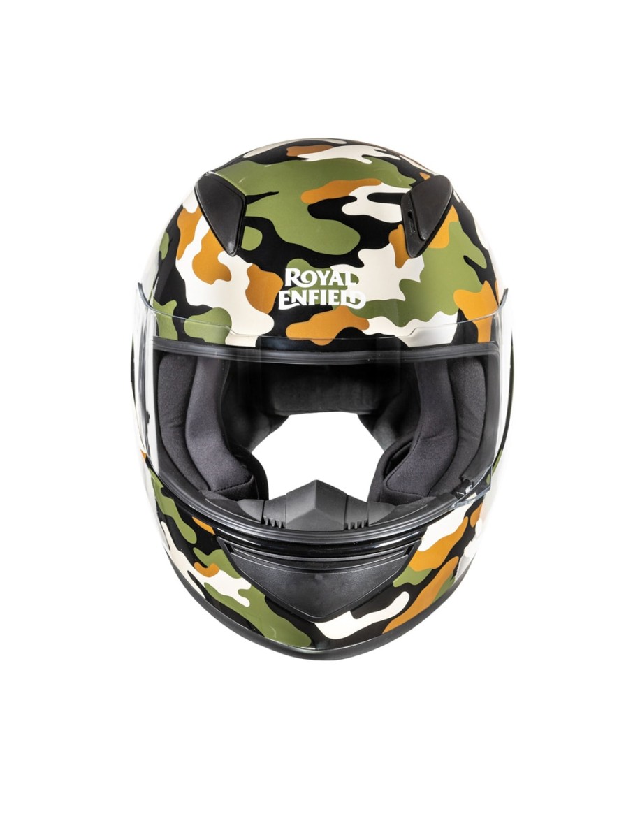 Men Royal Enfield Helmets | Buy Royal Enfield Brown Street Prime Crackling Camo Helmet - Accessories For Unisex