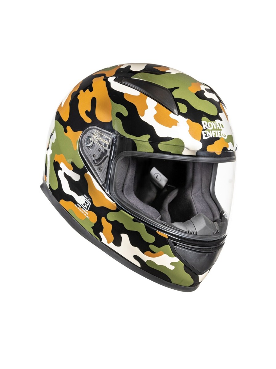 Men Royal Enfield Helmets | Buy Royal Enfield Brown Street Prime Crackling Camo Helmet - Accessories For Unisex