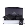 Men VOGARD Accessory Gift Sets | Buy Vogard Men Black Leather Wallet & Belt Combo Set - Accessories For Men