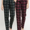 Women Claura Sleepwear & Loungewear | Buy Claura Women Pack Of 2 Checked Lounge Pants - Apparel For Women