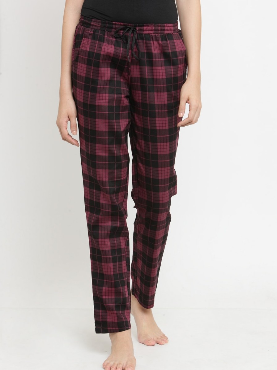 Women Claura Sleepwear & Loungewear | Buy Claura Women Pack Of 2 Checked Lounge Pants - Apparel For Women