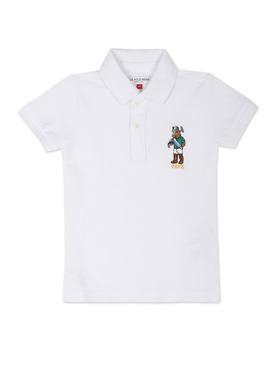 Kids U.S. Polo Assn. Kids U.S. Polo Assn. Kids | Buy U.S. Polo Assn. Kids Boys Polo Collar Pure Cotton T Shirt - Apparel For Boys