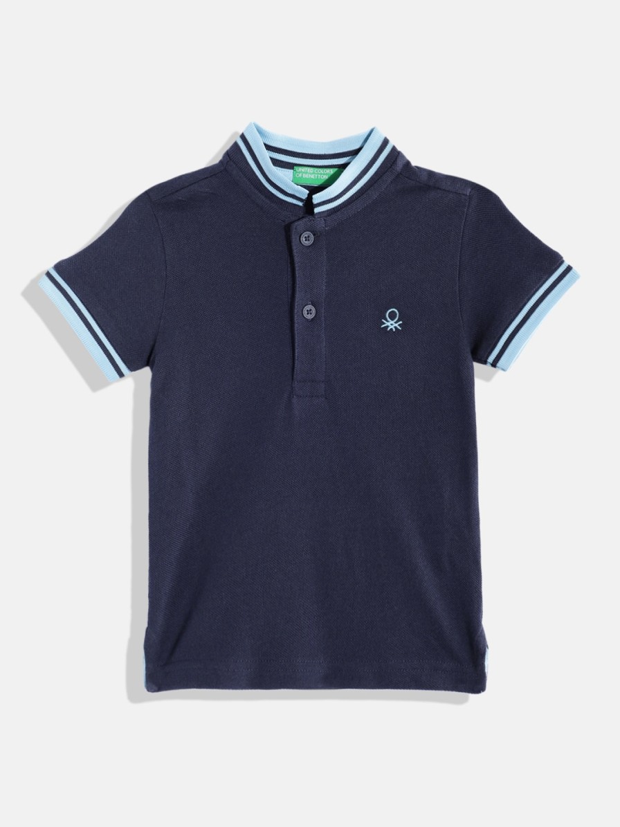 Kids United Colors of Benetton United Colors Of Benetton Kids | Buy United Colors Of Benetton Boys Polo Collar Pure Cotton T Shirt - Apparel For Boys