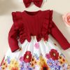 Kids BAESD Dresses | Buy Baesd Girls Floral Printed A Line Bow Dress - Apparel For Girls