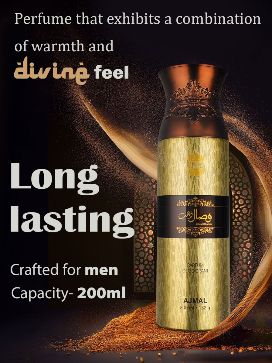 Men Ajmal Deodorants | Buy Ajmal Men Wisal Dhahab Perfume Deodorant 200 Ml - Personal Care For Men