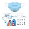 Kids QUARANT Masks & Protective Gears | Buy Quarant Kids Pack Of 100 Blue Solid 3 Ply Surgical Face Masks - Accessories For Unisex Kids