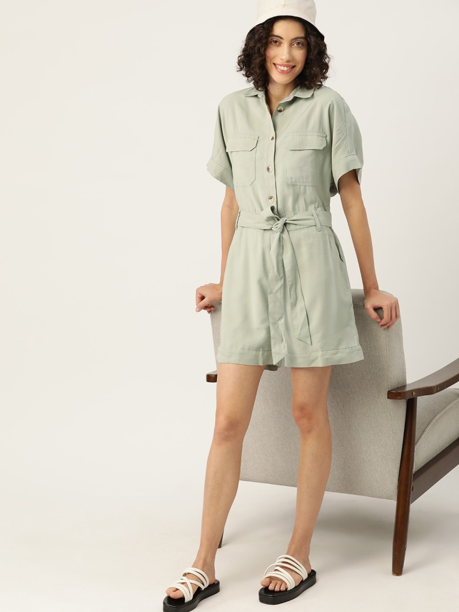 Women Mast & Harbour Playsuits | Buy Mast & Harbour Solid Jumpsuit - Apparel For Women