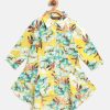 Kids Sangria Tops | Buy Sangria Girls Yellow & White Floral Print Longline High Low Pure Cotton Shirt Style Top - Apparel For Girls