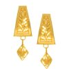 Women SENCO Fine Jewellery | Buy Senco Gold Leaf Decor 22Kt Gold Drop Earrings 0.8Gm - Accessories For Women