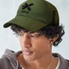 Men HRX by Hrithik Roshan Caps & Hats | Buy Hrx By Hrithik Roshan Olive Green Embroidered Cotton Visor Cap - Accessories For Unisex