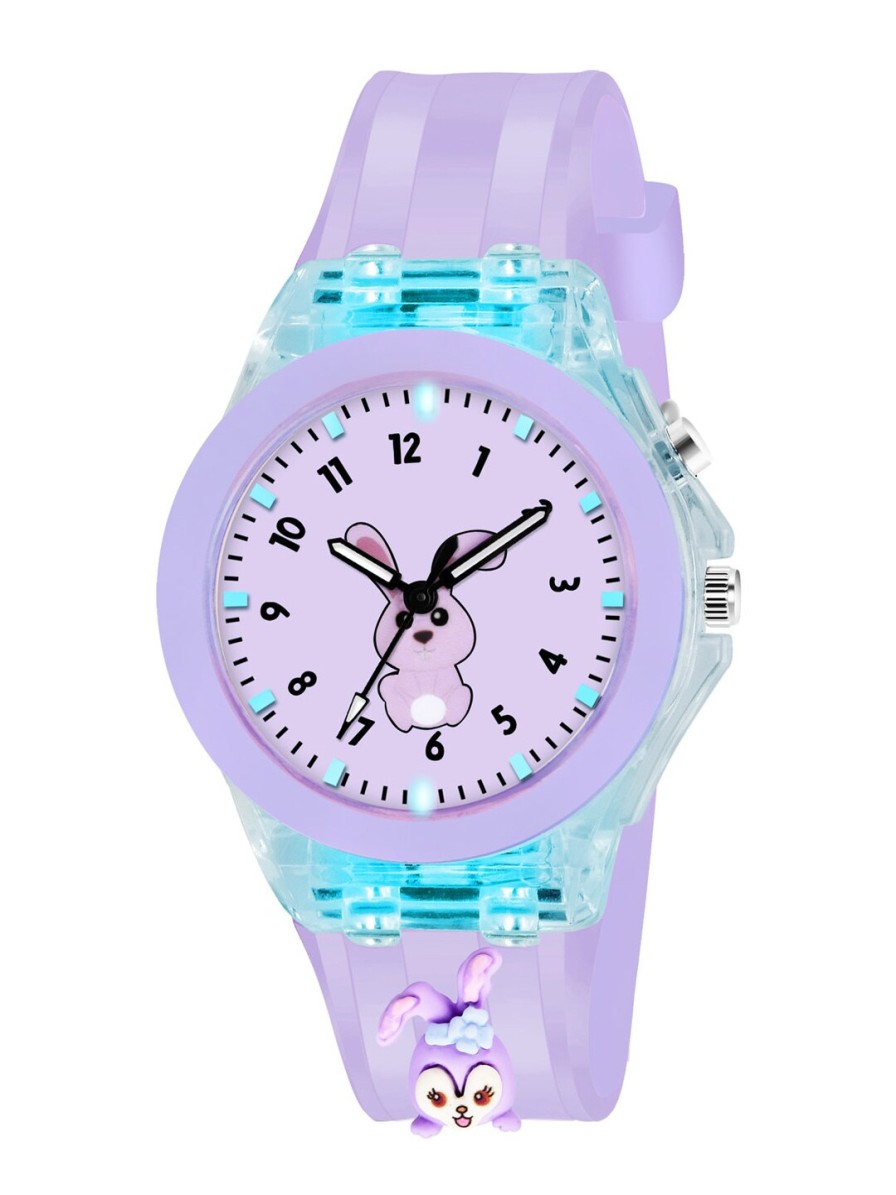 Kids Shocknshop Watches | Buy Shocknshop Printed Dial & Straps Scratch Resistant Analogue Watch Led Rabbit P327 - Accessories For Unisex Kids