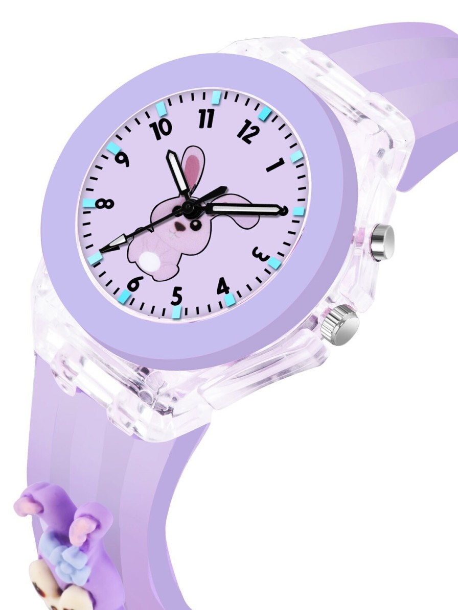 Kids Shocknshop Watches | Buy Shocknshop Printed Dial & Straps Scratch Resistant Analogue Watch Led Rabbit P327 - Accessories For Unisex Kids