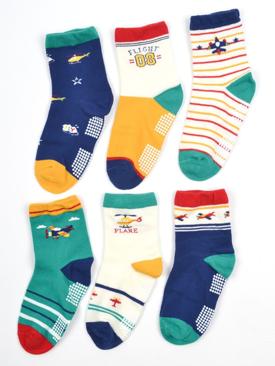 Kids FOOTPRINTS Socks | Buy Footprints Kids Pack Of 6 Patterned Cotton Anti Skid Socks - Accessories For Unisex Kids