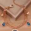 Women Designs & You Fashion Jewellery | Buy Designs & You American Diamond Rose Gold Plated Wraparound Bracelet - Accessories For Women