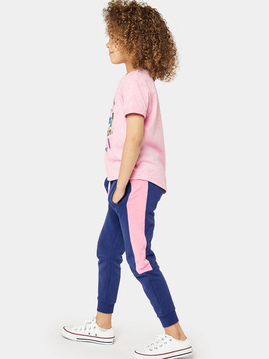 Kids mothercare Mothercare | Buy Mothercare Girls Blue Side Stripe Pure Cotton Joggers - Apparel For Girls