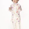 Kids VASTRAMAY SISHU Ethnic Wear | Buy Vastramay Sishu Boys Floral Printed Regular Kurta With Pyjamas - Apparel For Boys