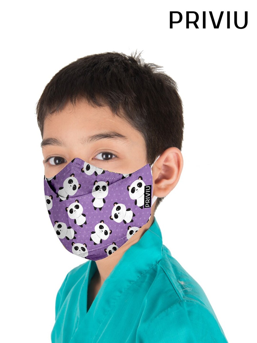 Kids PRIVIU Masks & Protective Gears | Buy Priviu Kids Pack Of 10 Printed 4 Ply Reusable Mask - Accessories For Unisex Kids